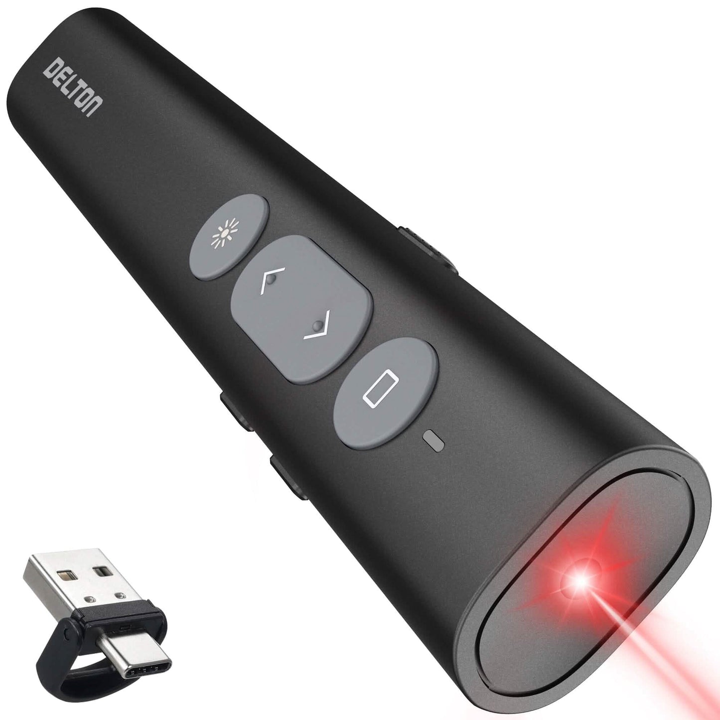 Delton LP21 Kabelloser Laserpointer Präsentator Fernbedienung Präsentations-Clicker