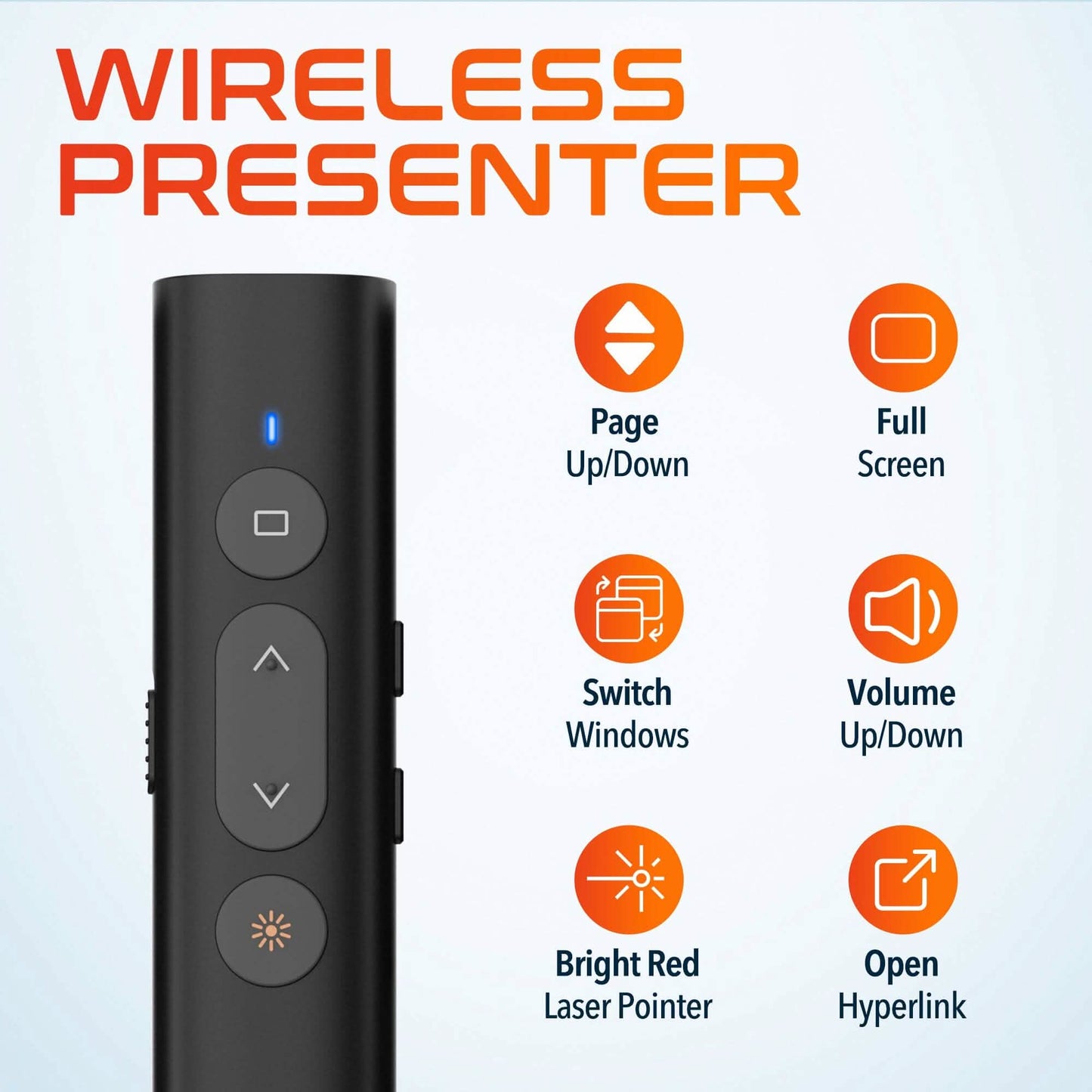 Delton LP21 Kabelloser Laserpointer Präsentator Fernbedienung Präsentations-Clicker