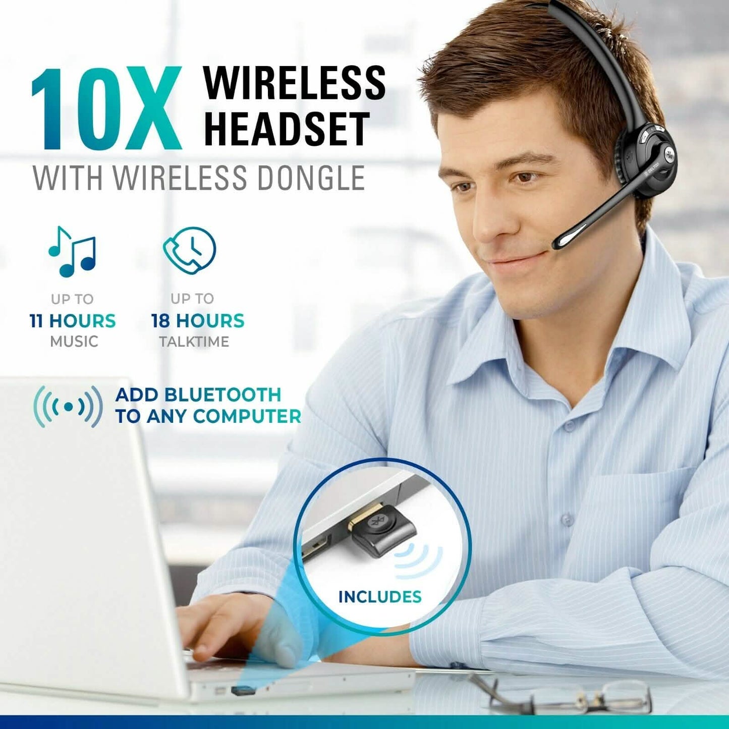 Delton On-Ear Bluetooth-Kopfhörer mit Mikrofon