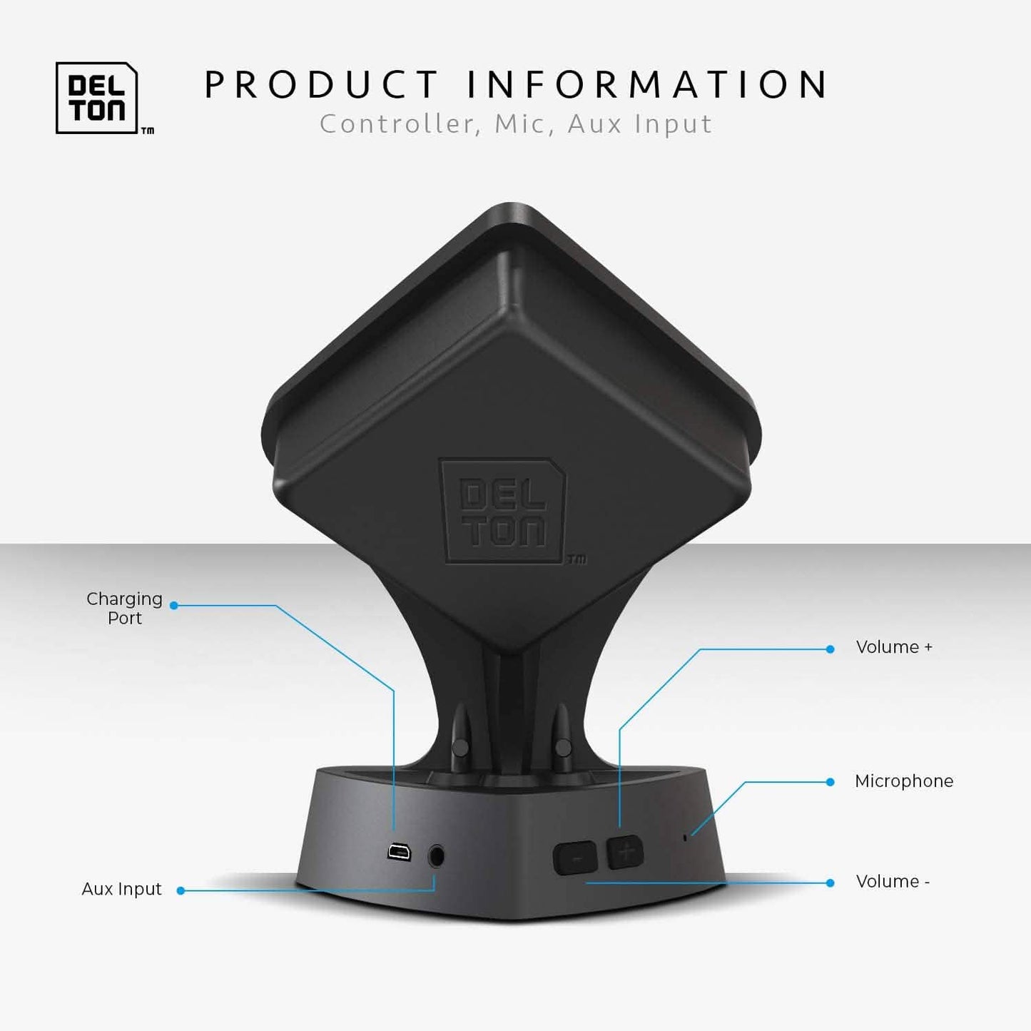 Delton Tragbarer Lautsprecher mit lautem Stereoklang, Bass mit BT v4.2 und integriertem Mikrofon