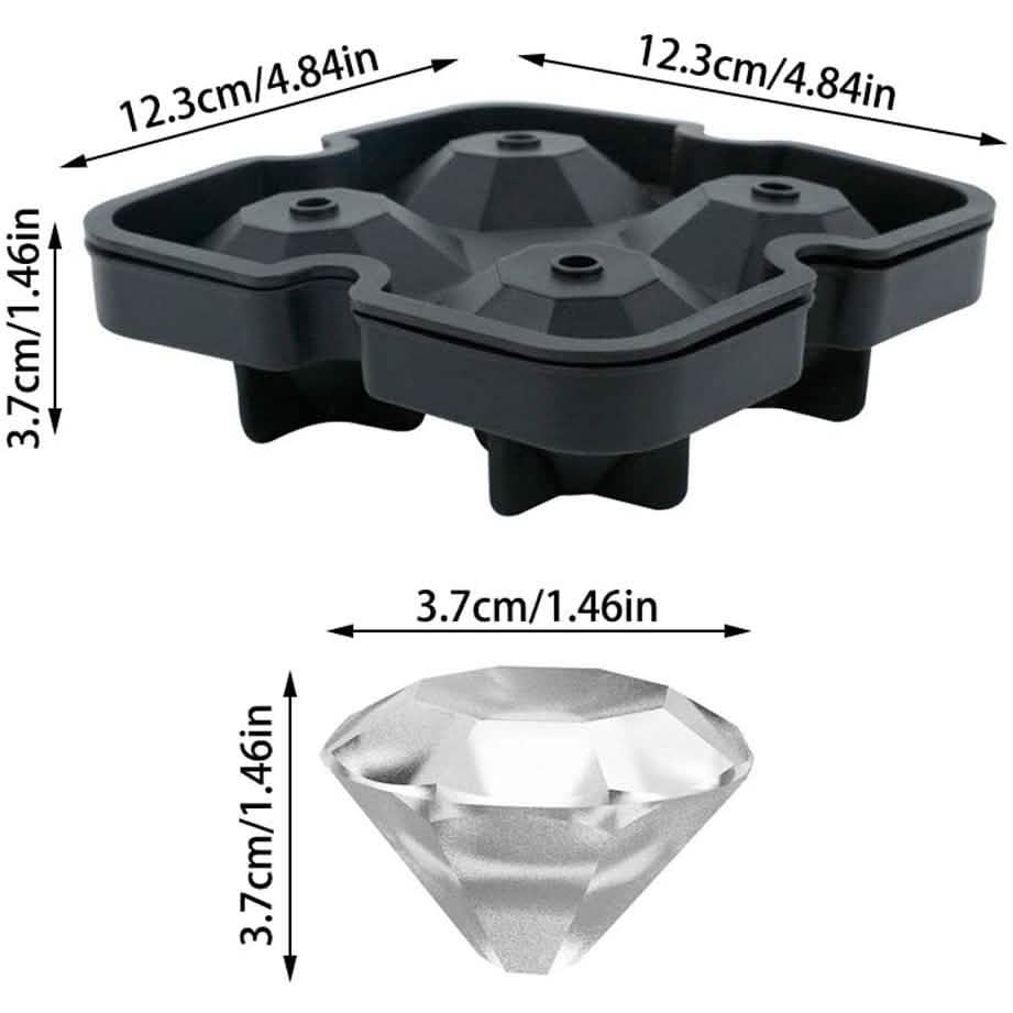Diamant Flexible Silikon-Eiswürfelform