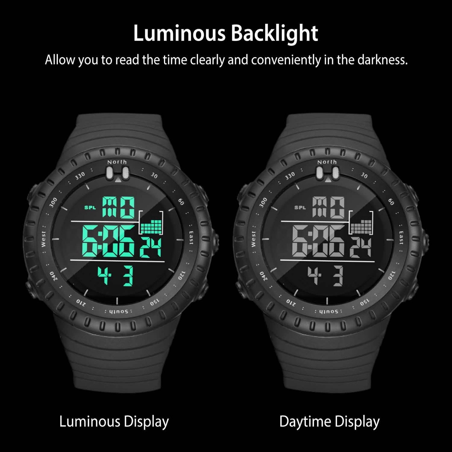 Digitale Herren-Sport-Militär-Taktik-Armbanduhr