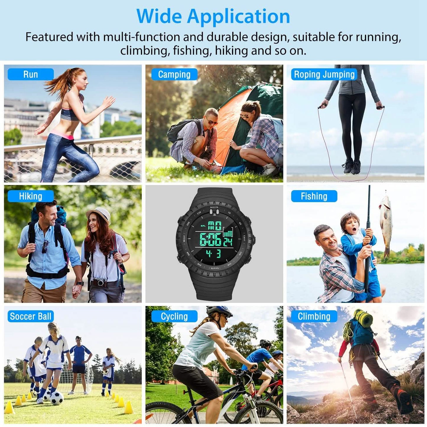 Digitale Herren-Sport-Militär-Taktik-Armbanduhr