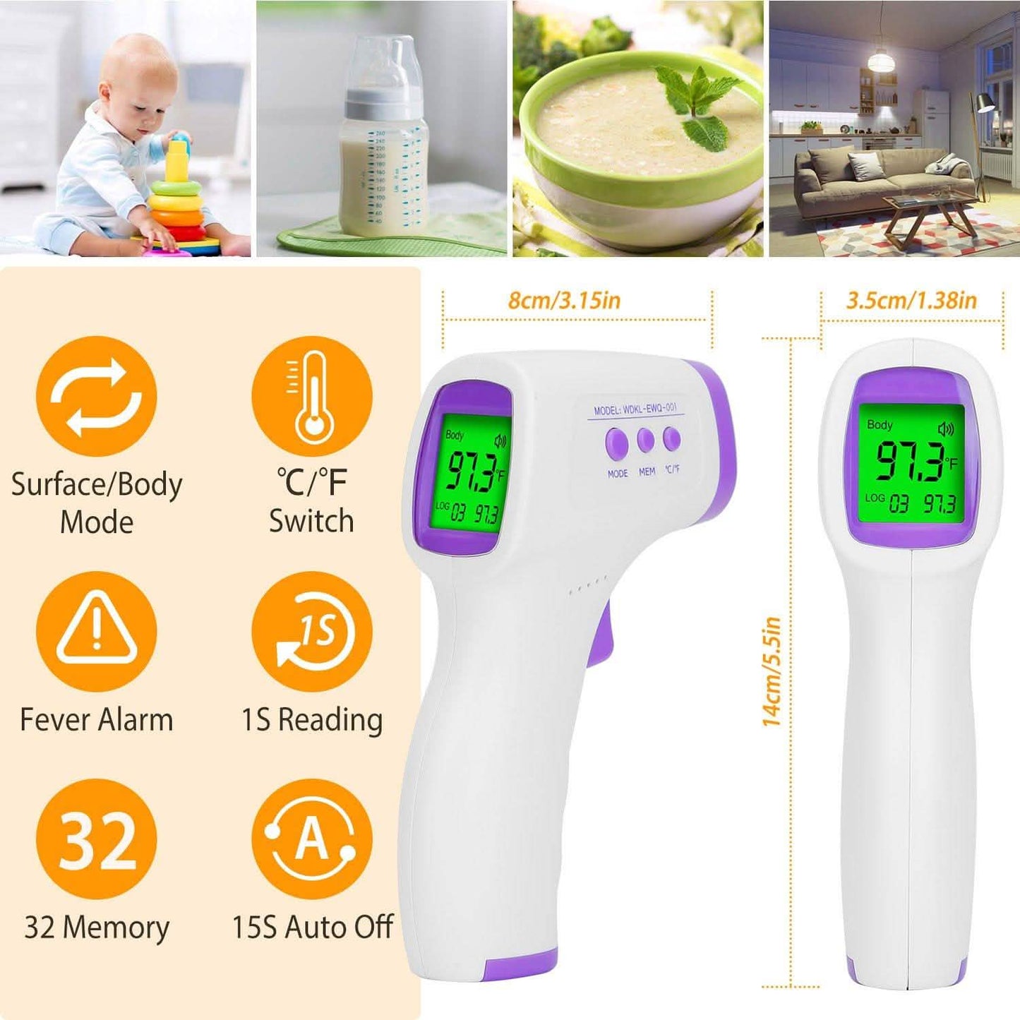 Digitales berührungsloses Infrarot-Thermometer