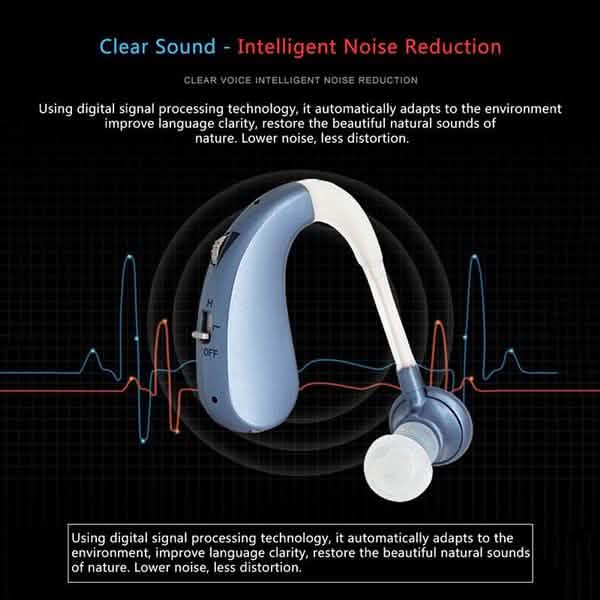 Digitale wiederaufladbare Hörgeräte Acousticon Verstärker Audiphone Hinter-dem-Ohr-Schall