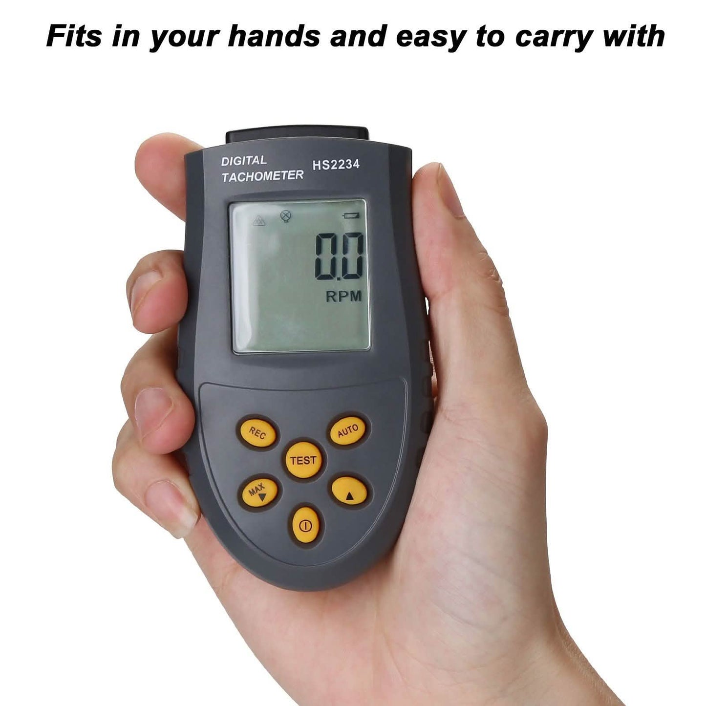 Digitales Tachometer 2.5~99.999 U/min Genauigkeit Berührungsloses Laser-Foto-Tachometer