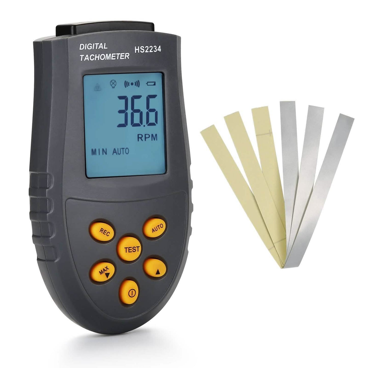 Digitales Tachometer 2.5~99.999 U/min Genauigkeit Berührungsloses Laser-Foto-Tachometer