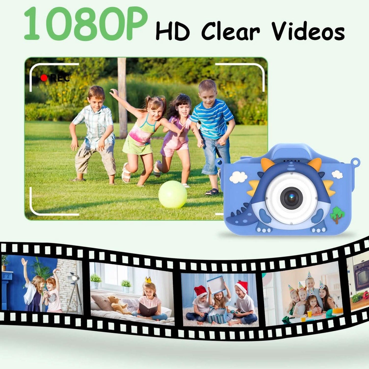 Dinosaurier Kinder Selfie 48MP 1080P HD Cartoon Digitalkamera