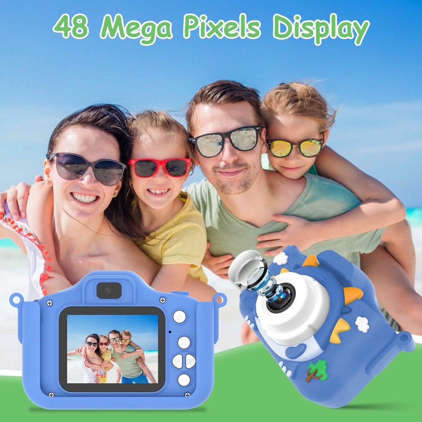 Dinosaurier Kinder Selfie 48MP 1080P HD Cartoon Digitalkamera