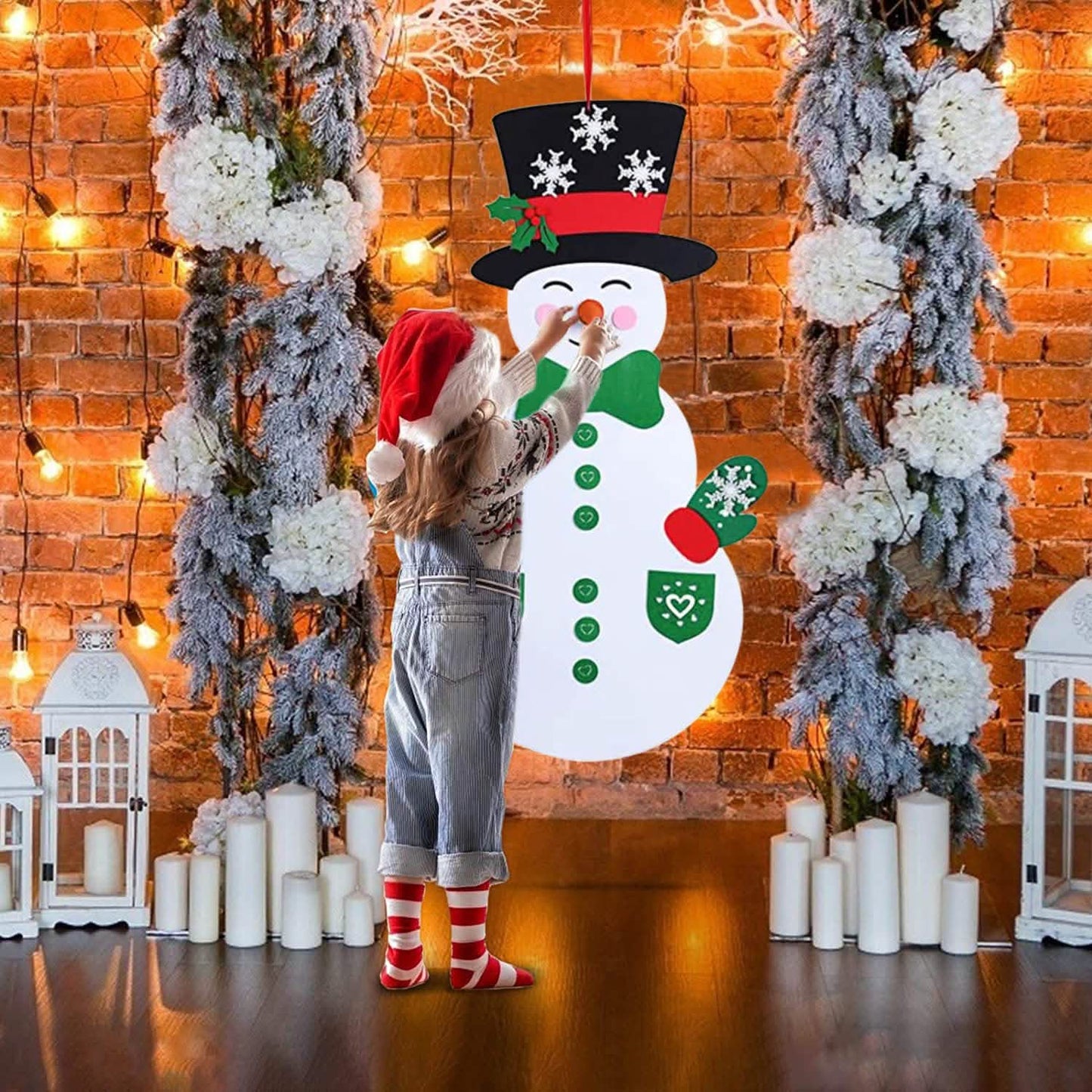 DIY Filz-Weihnachtsanhänger-Set mit 54 abnehmbaren Ornamenten