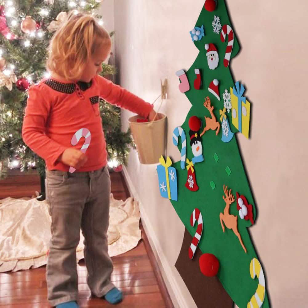 DIY Filz-Weihnachtsbaum-Set mit Ornamenten