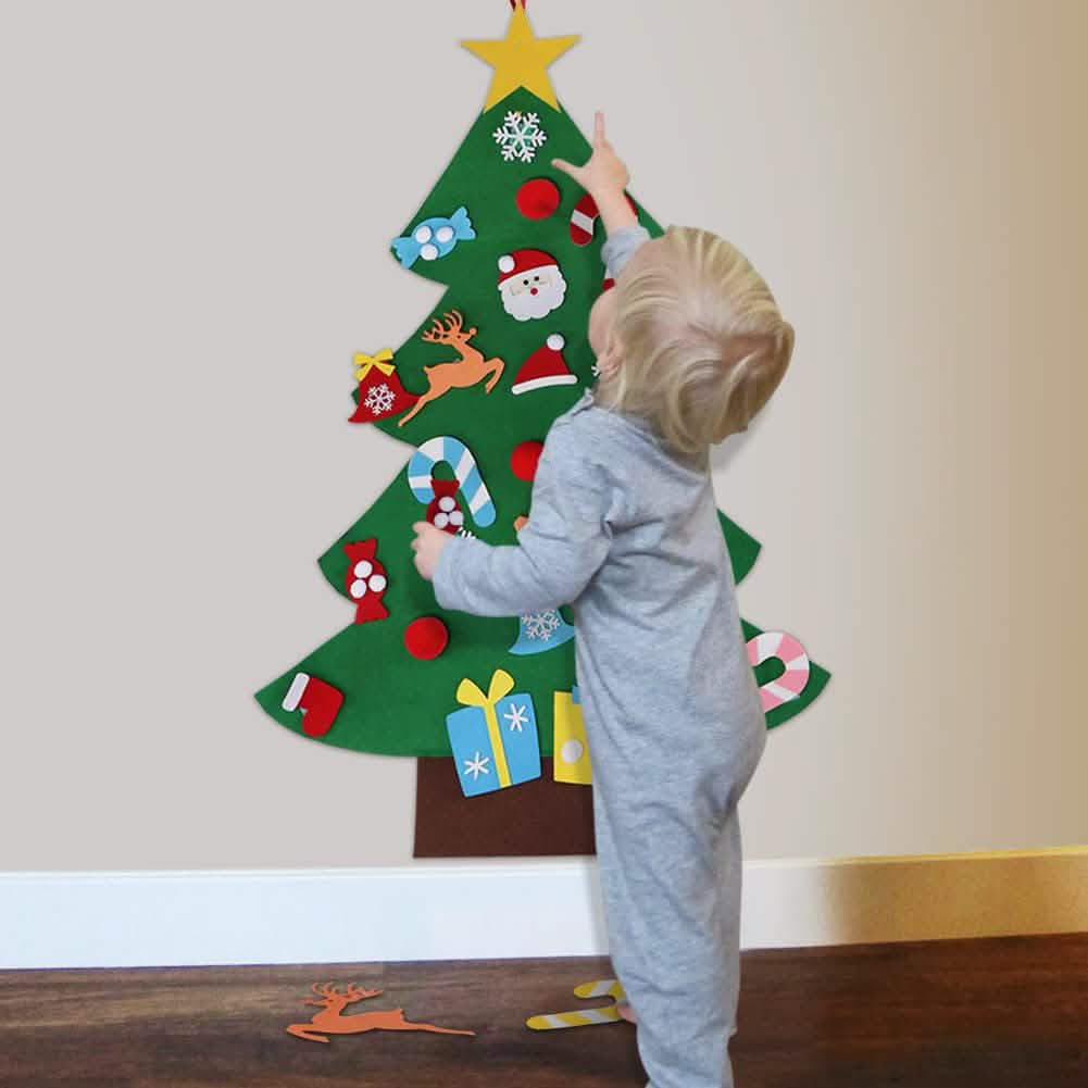 DIY Filz-Weihnachtsbaum-Set mit Ornamenten