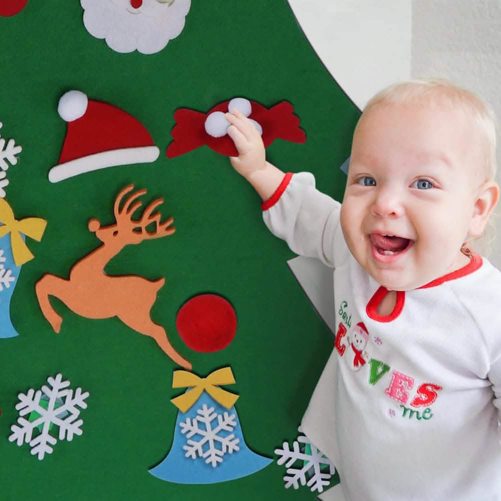 DIY Filz-Weihnachtsbaum-Set mit Ornamenten