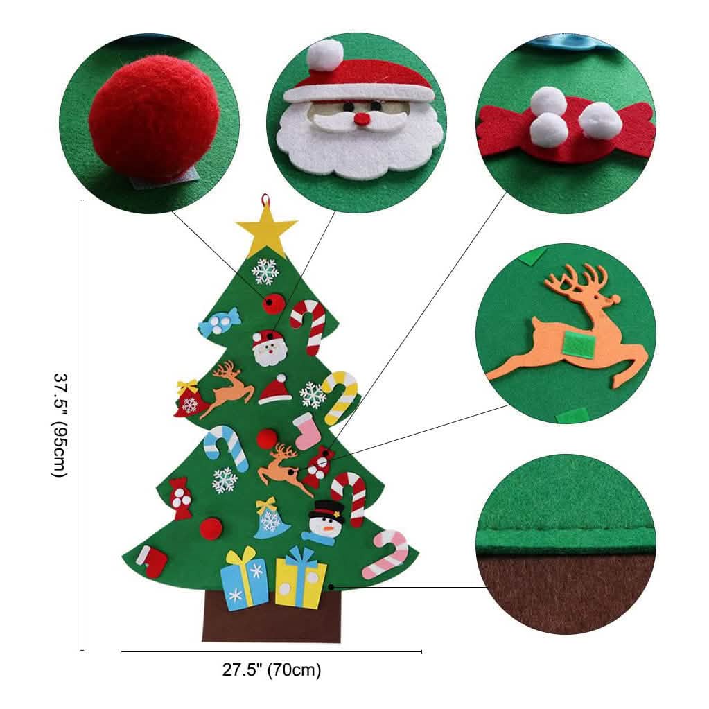 DIY Filz-Weihnachtsbaum-Set mit Ornamenten