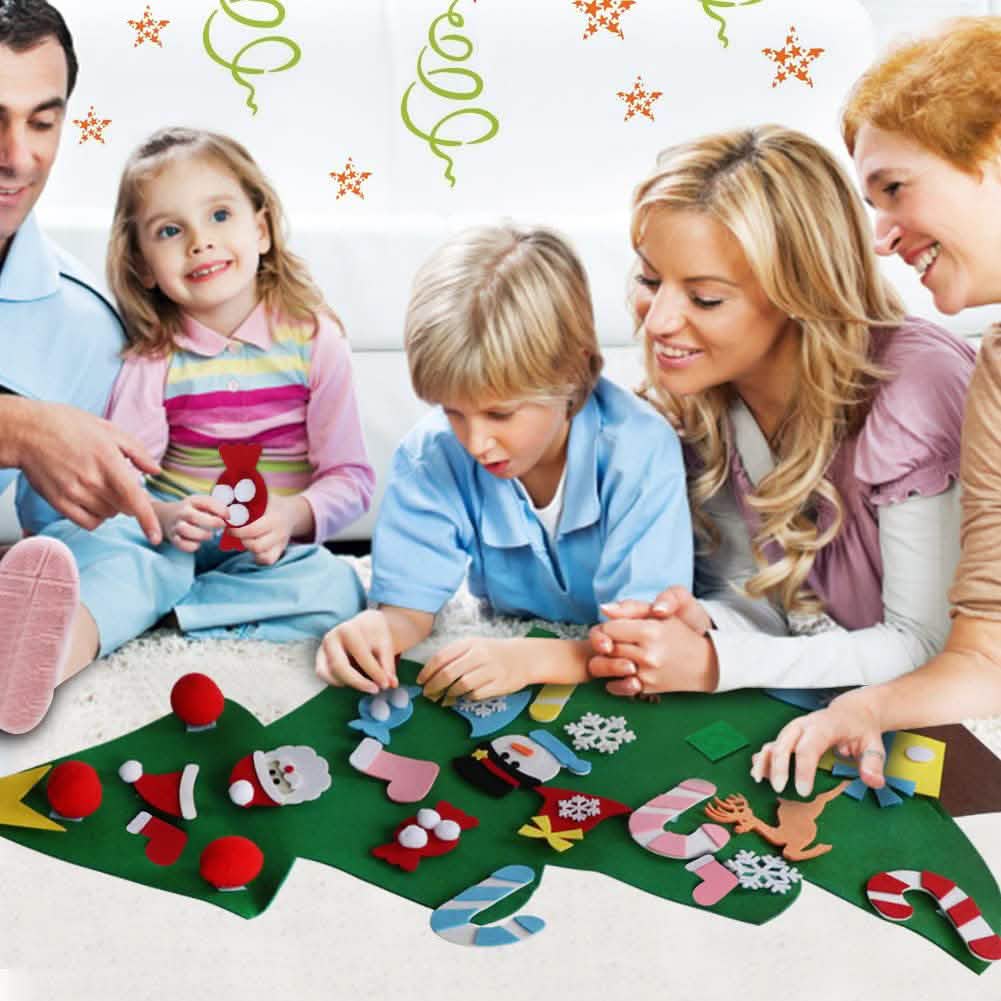 DIY Filz-Weihnachtsbaum-Set mit Ornamenten