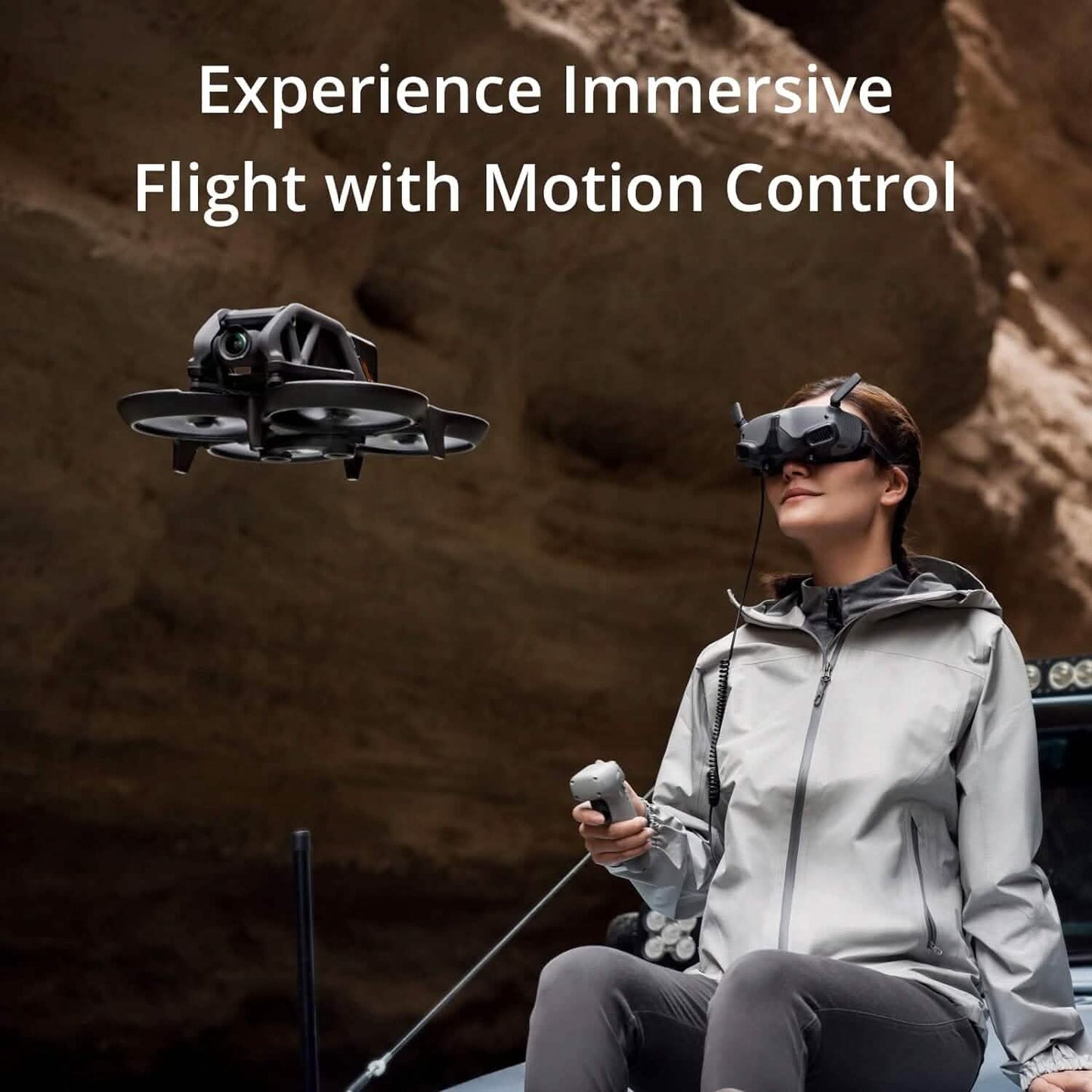 DJI Avata Fly Smart Combo (DJI FPV Goggles V2) – FPV-Drohne Quadrocopter mit stabilisiertem 4K-Video (Generalüberholt)
