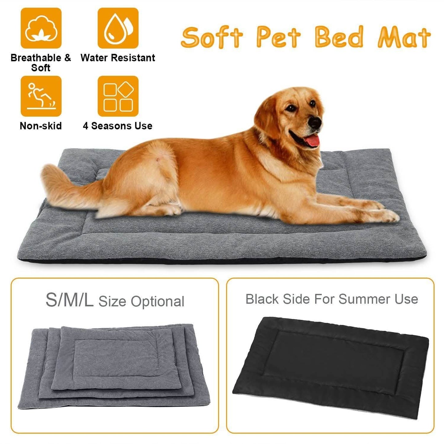 Hundebettmatte Bequemes Vlies Wendekissen