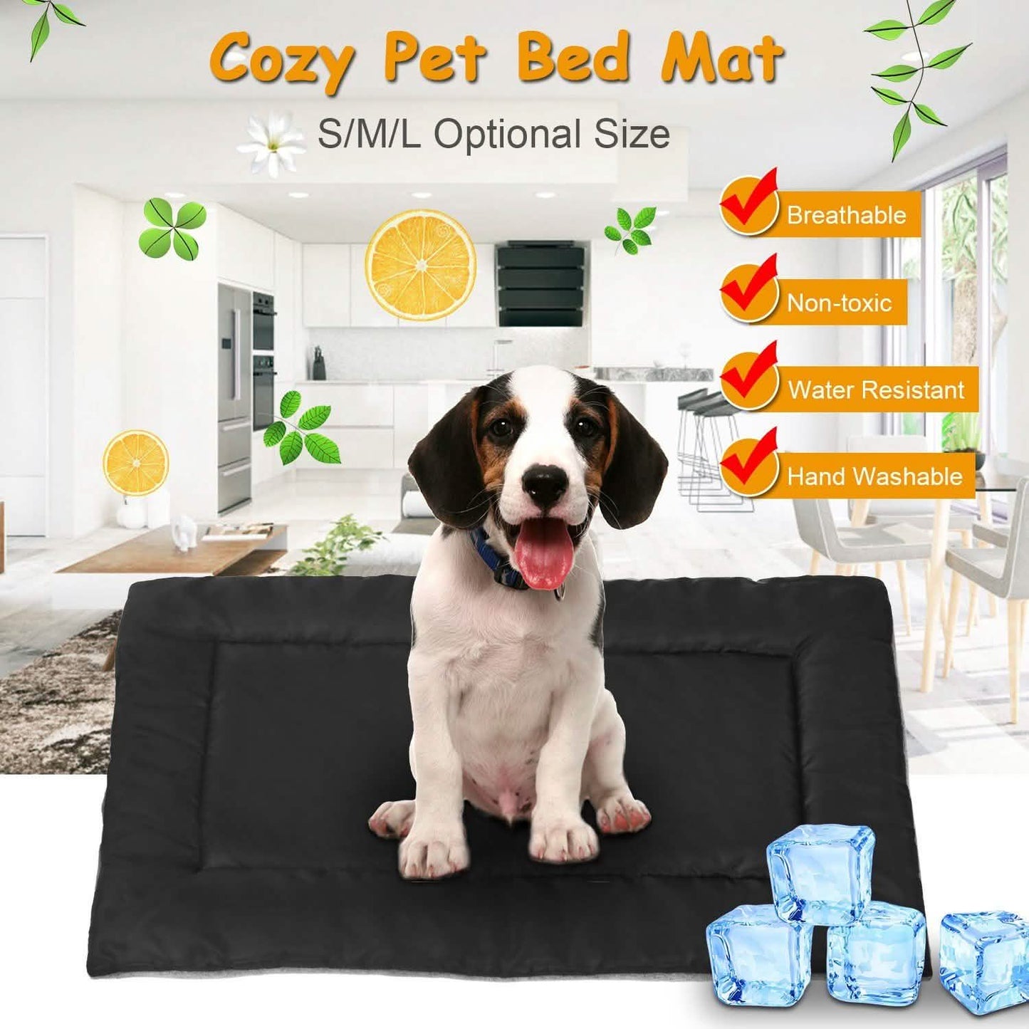 Hundebettmatte Bequemes Vlies Wendekissen