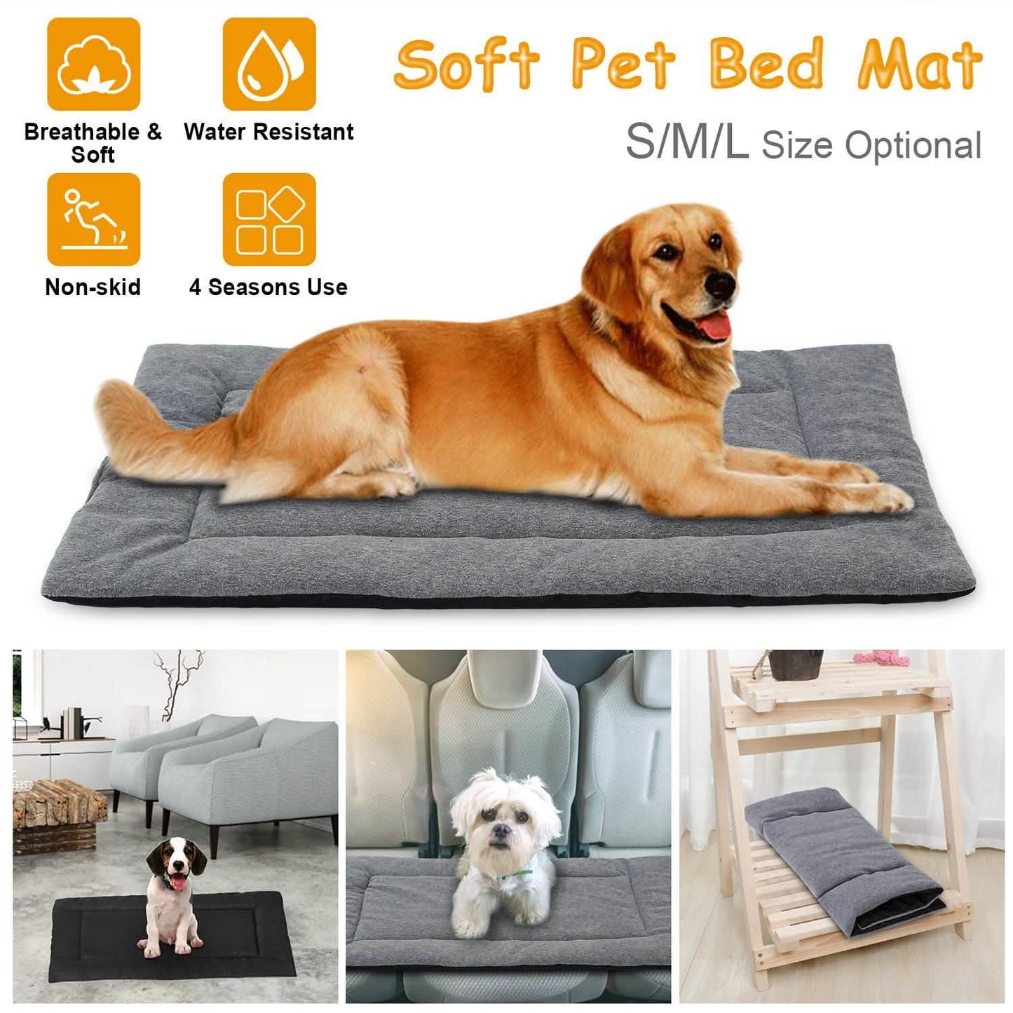 Hundebettmatte Bequemes Vlies Wendekissen