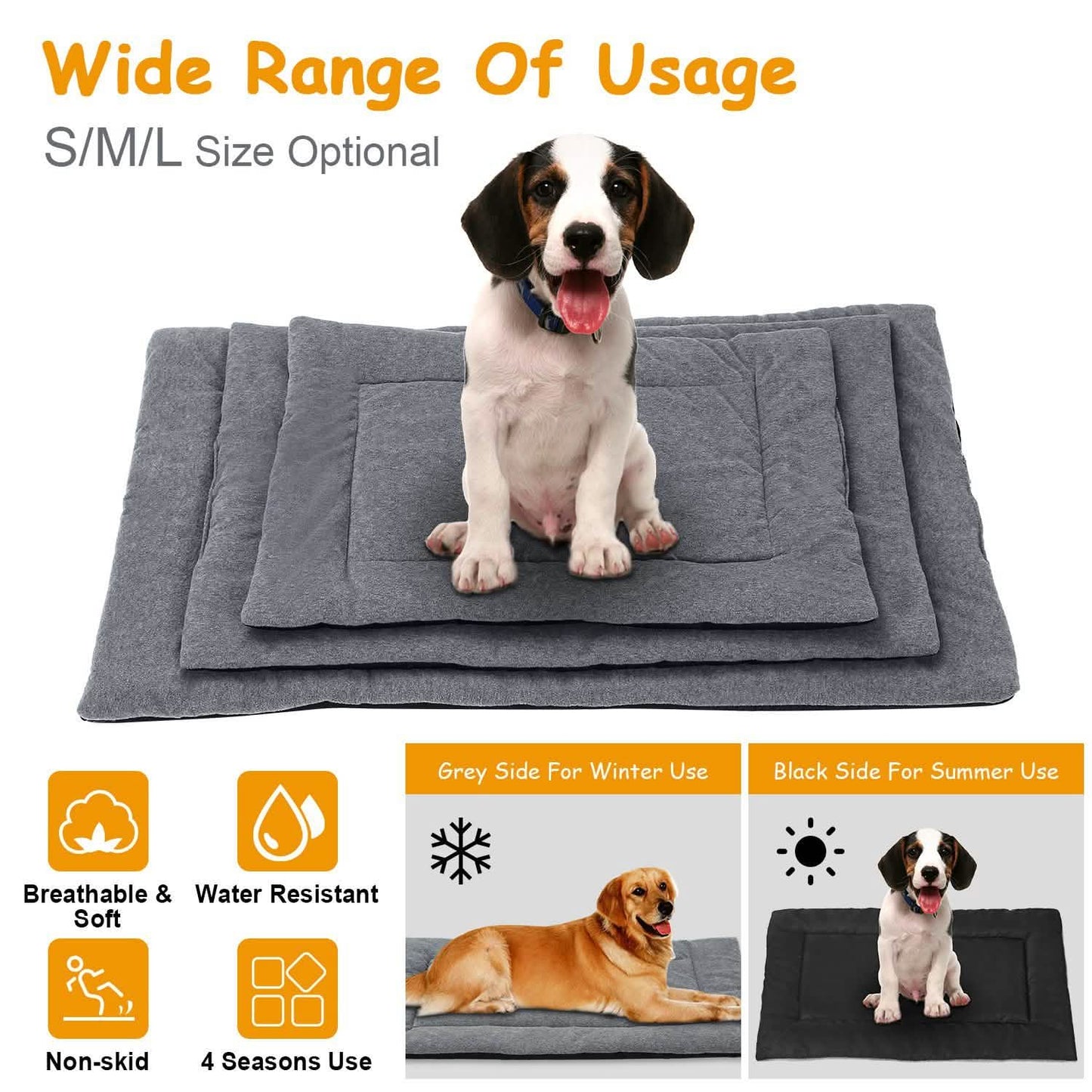 Hundebettmatte Bequemes Vlies Wendekissen