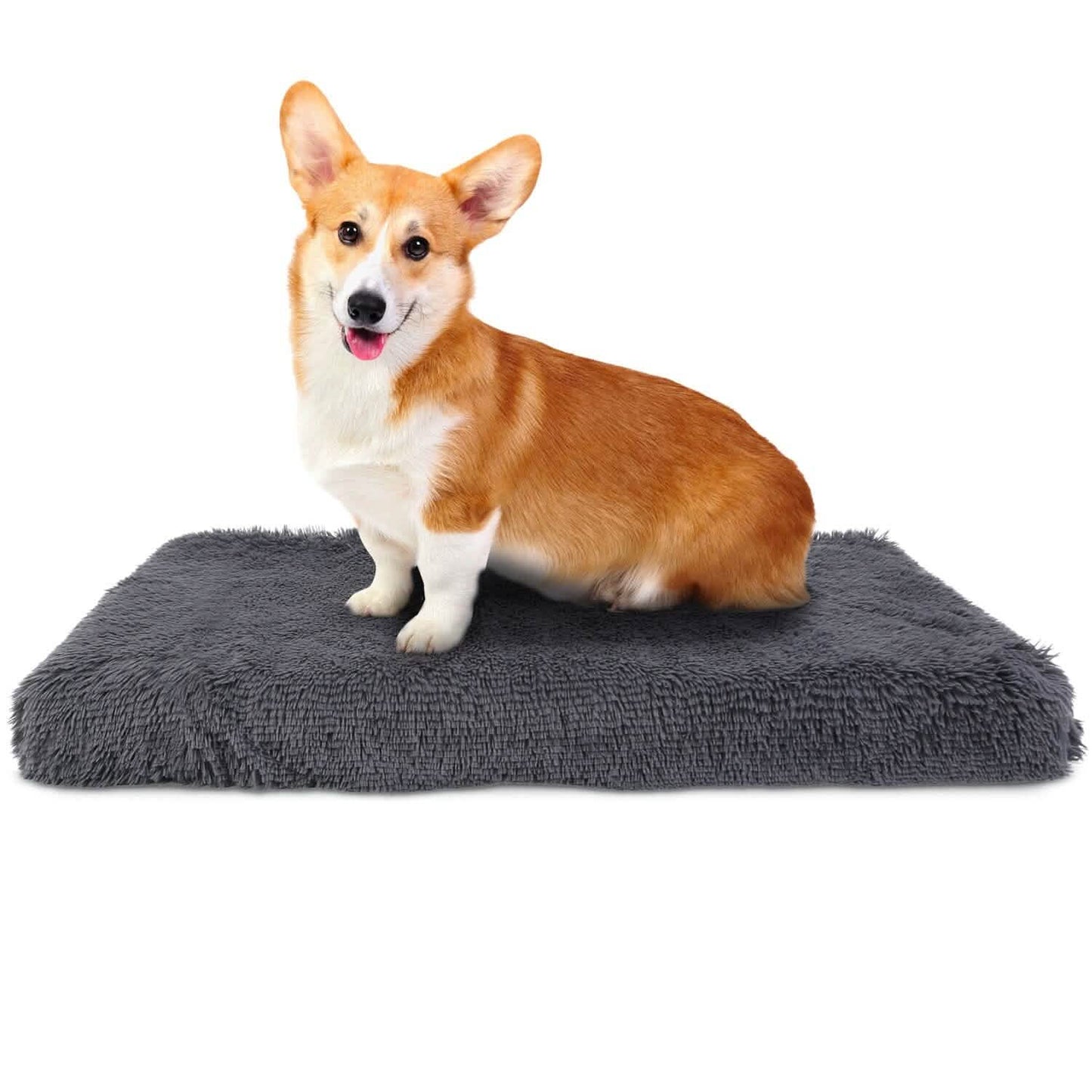 Hundebett Weiches Plüschkissen Gemütliche Warme Haustier-Käfigmatte Hundeteppich