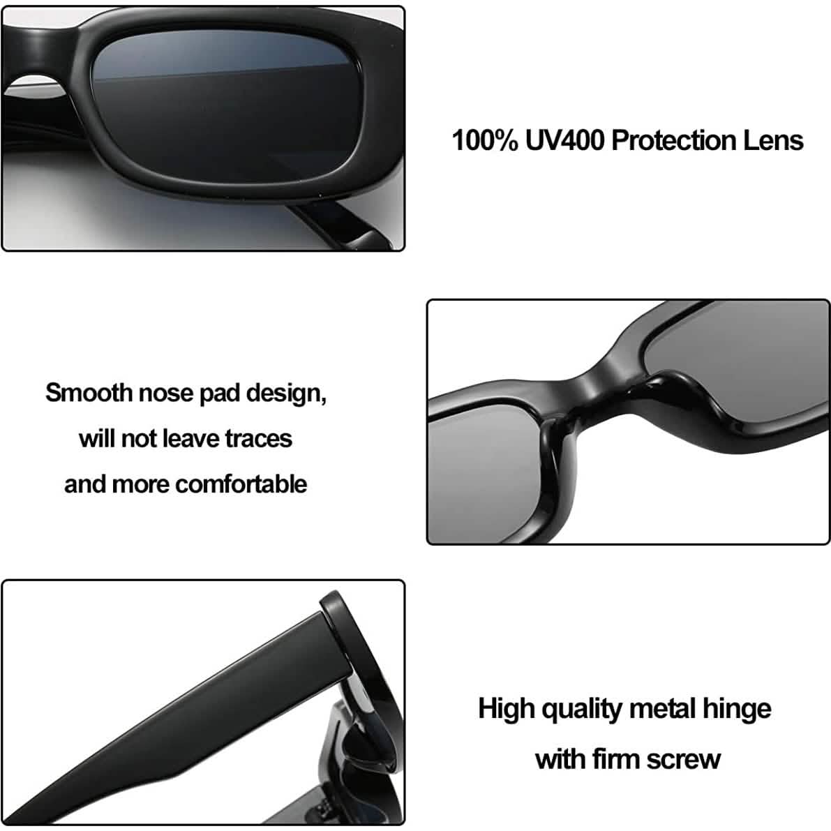 Dollger Retro Fashion Rechteckige Sonnenbrille