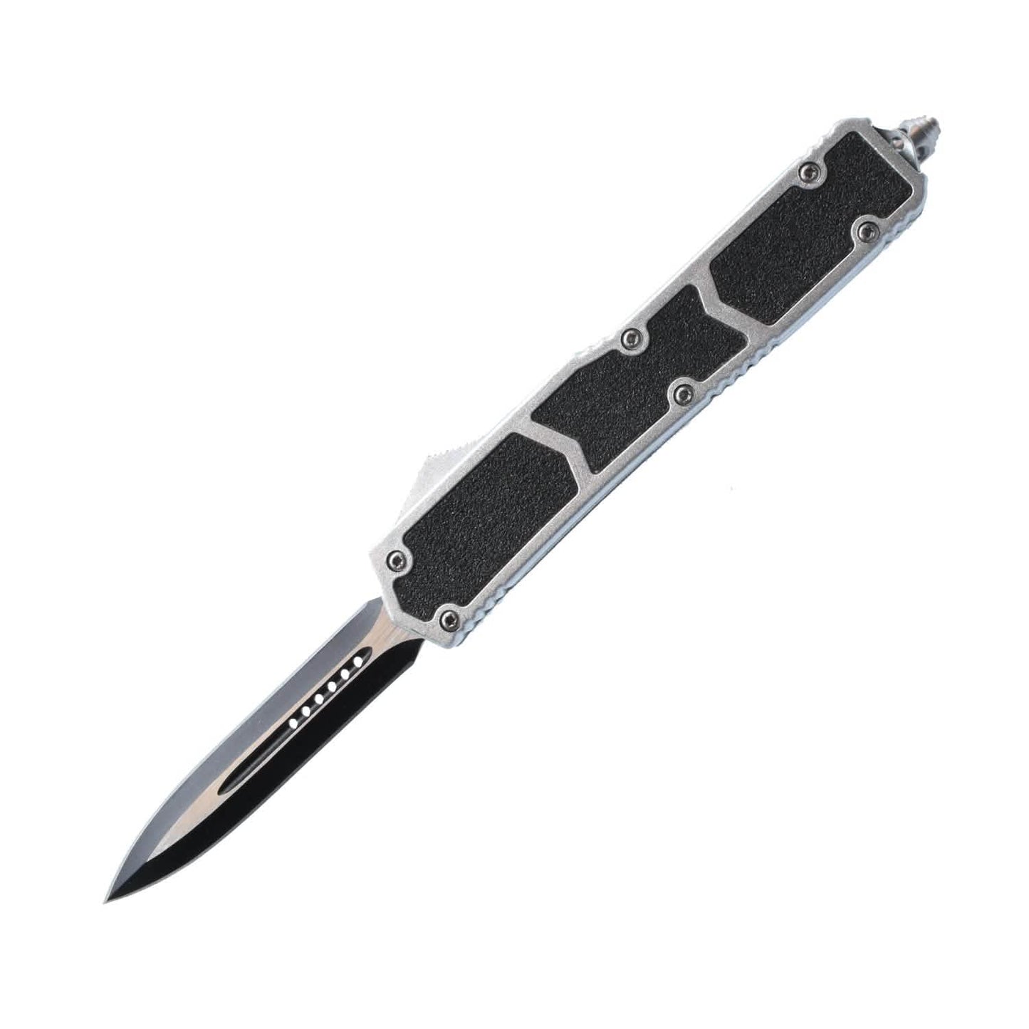 Zweischneidiges OTF-Springmesser mit Gürtelclip