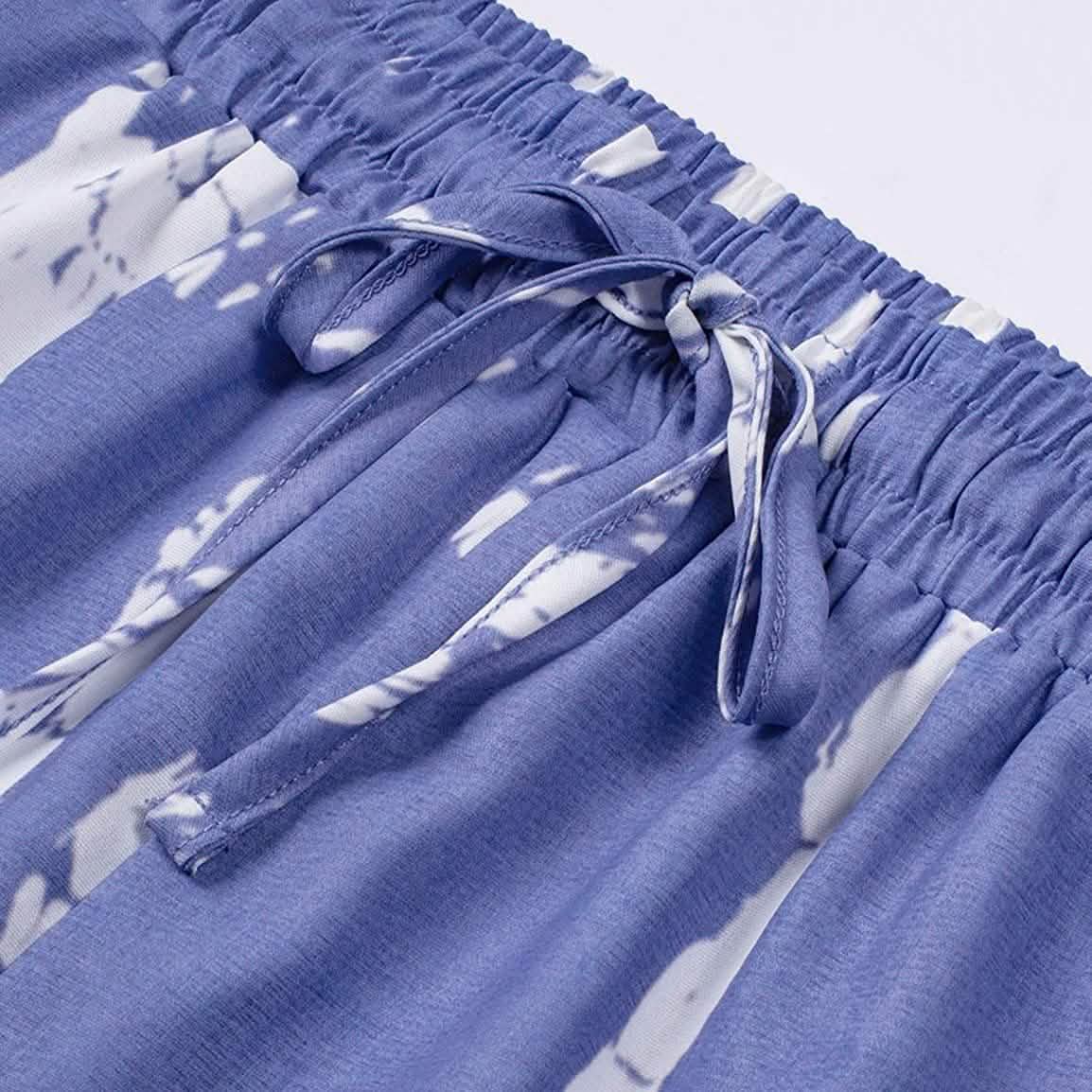 Doublju Damen bequeme lässige Shorts mit lockerem Schnitt, elastischem Bund und Bindeband