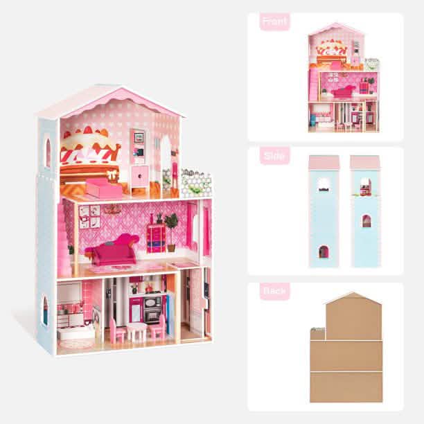 Verträumtes Holzpuppenhaus