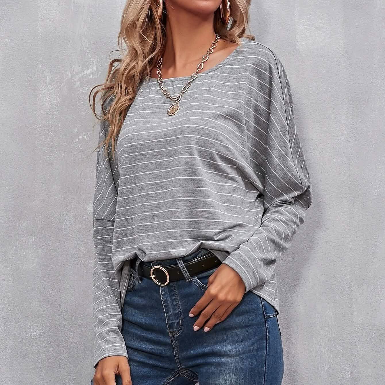 Oversized T-Shirt mit Streifen
