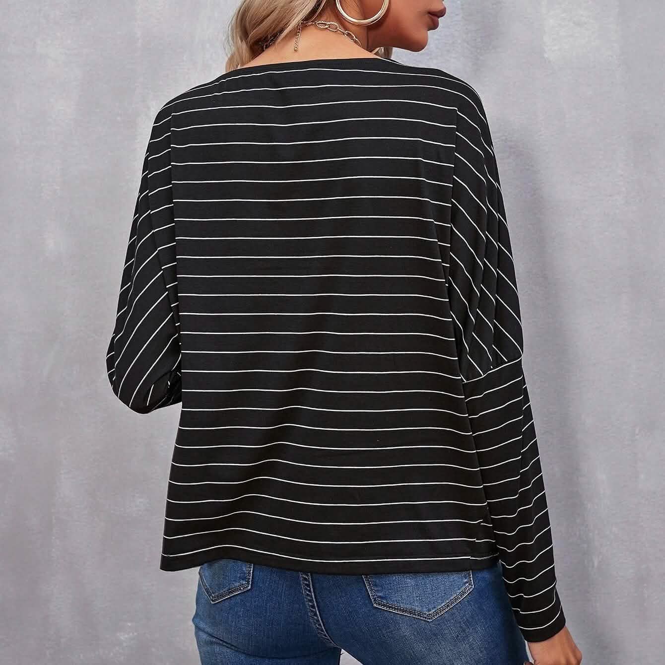 Oversized T-Shirt mit Streifen