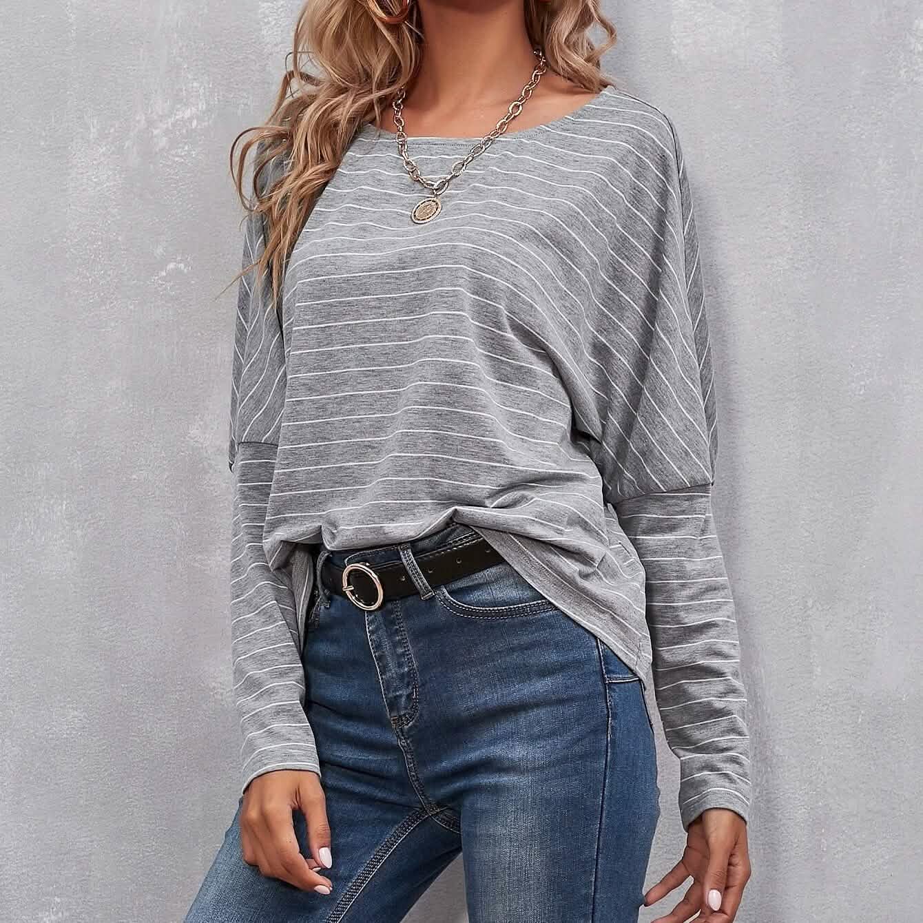 Oversized T-Shirt mit Streifen