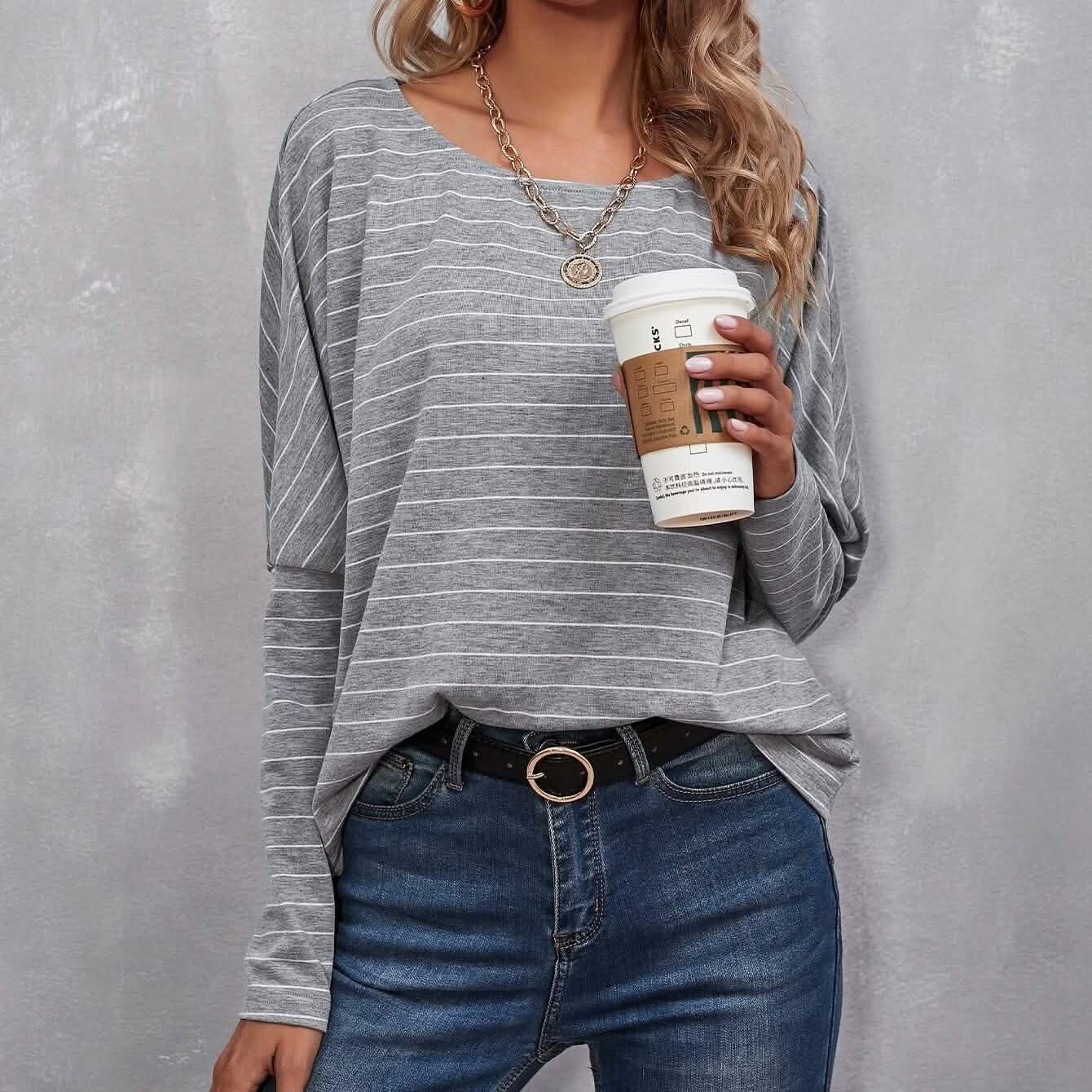Oversized T-Shirt mit Streifen