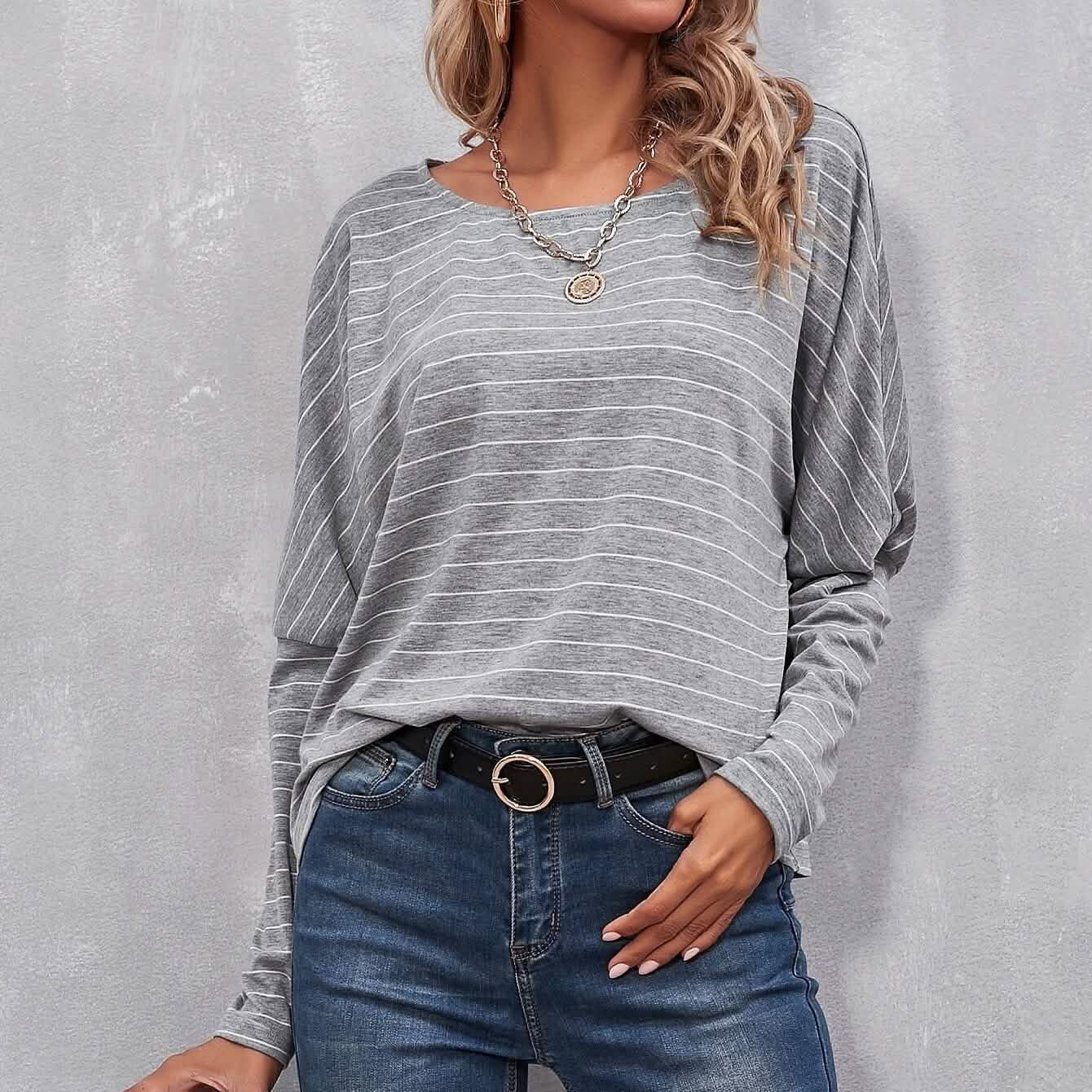Oversized T-Shirt mit Streifen