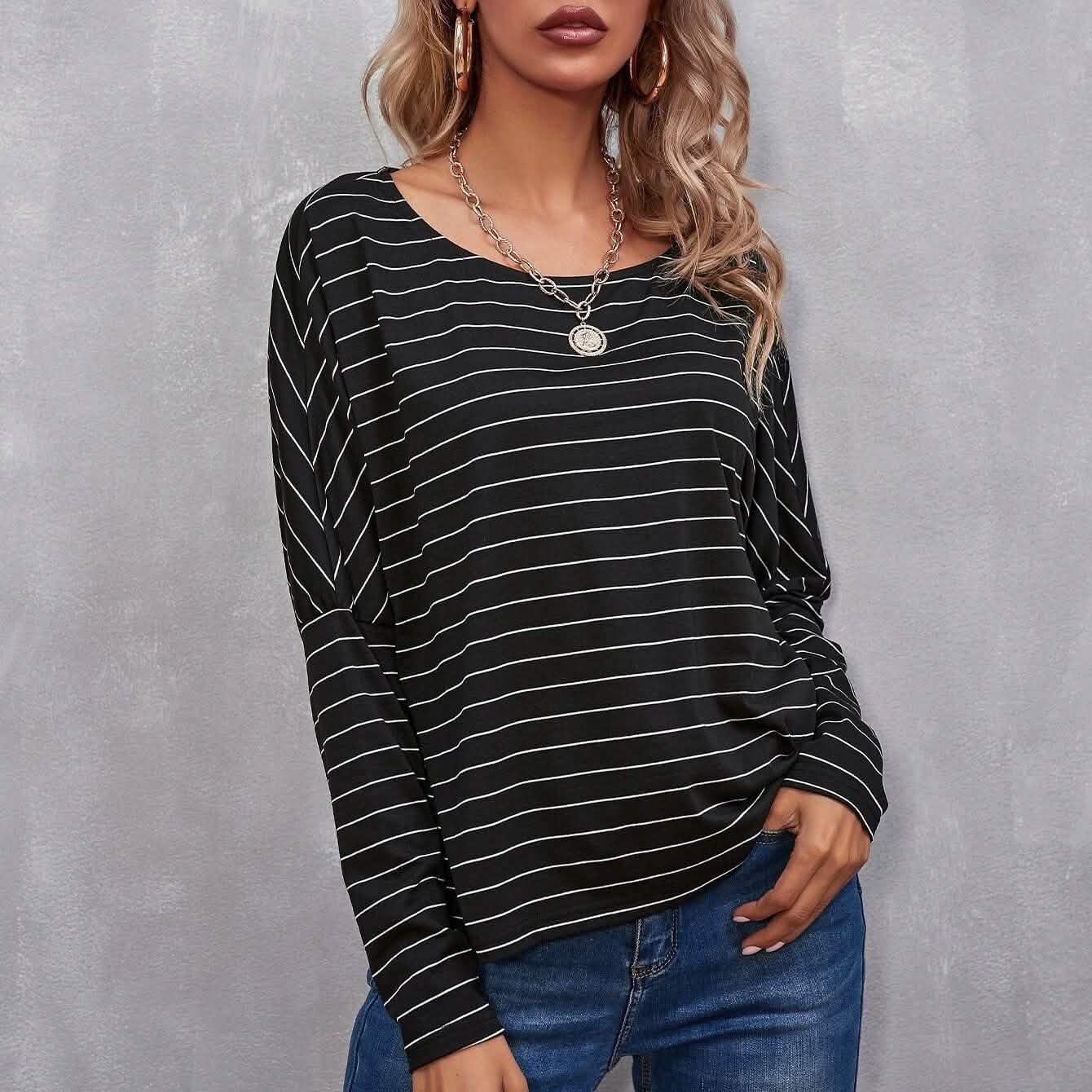 Oversized T-Shirt mit Streifen