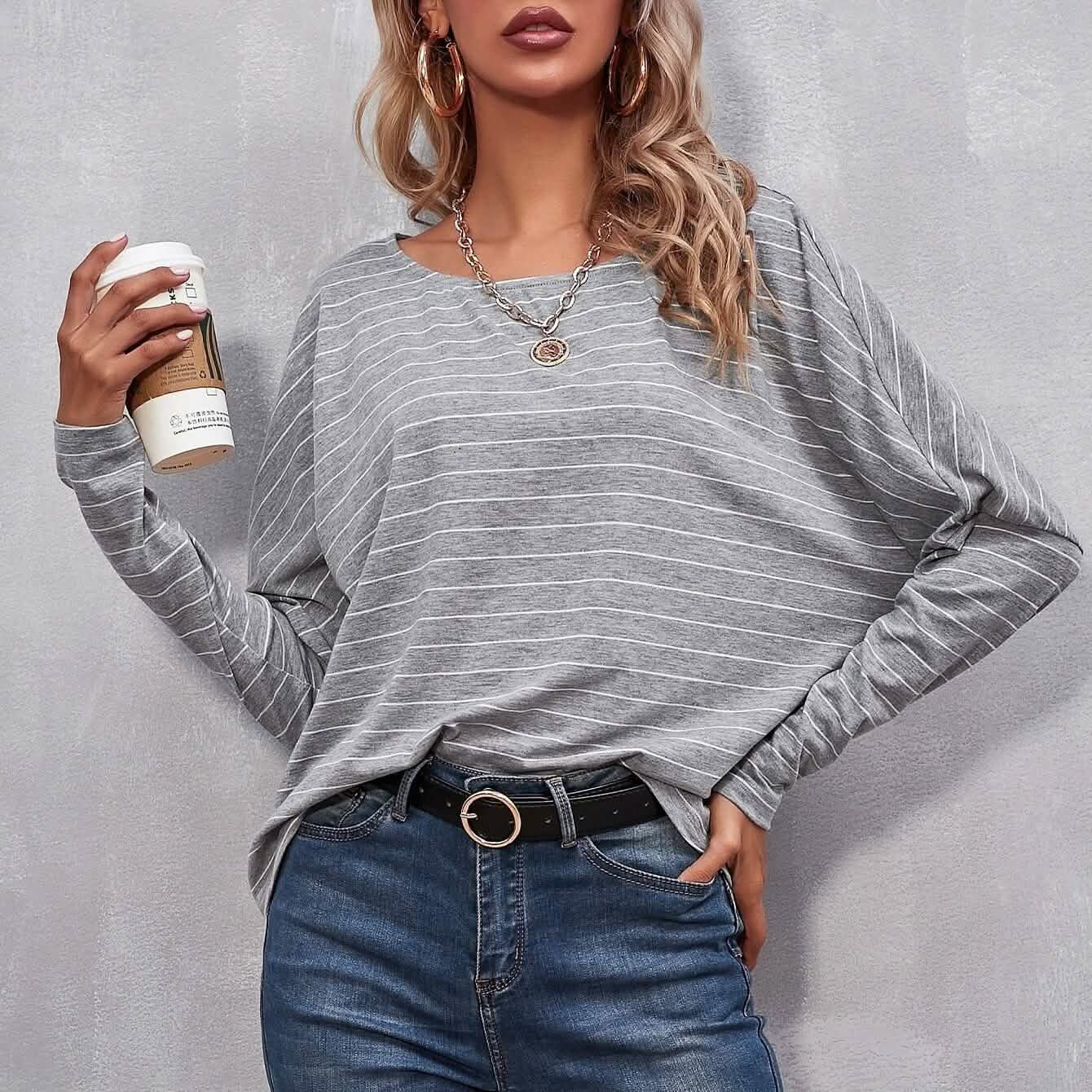 Oversized T-Shirt mit Streifen