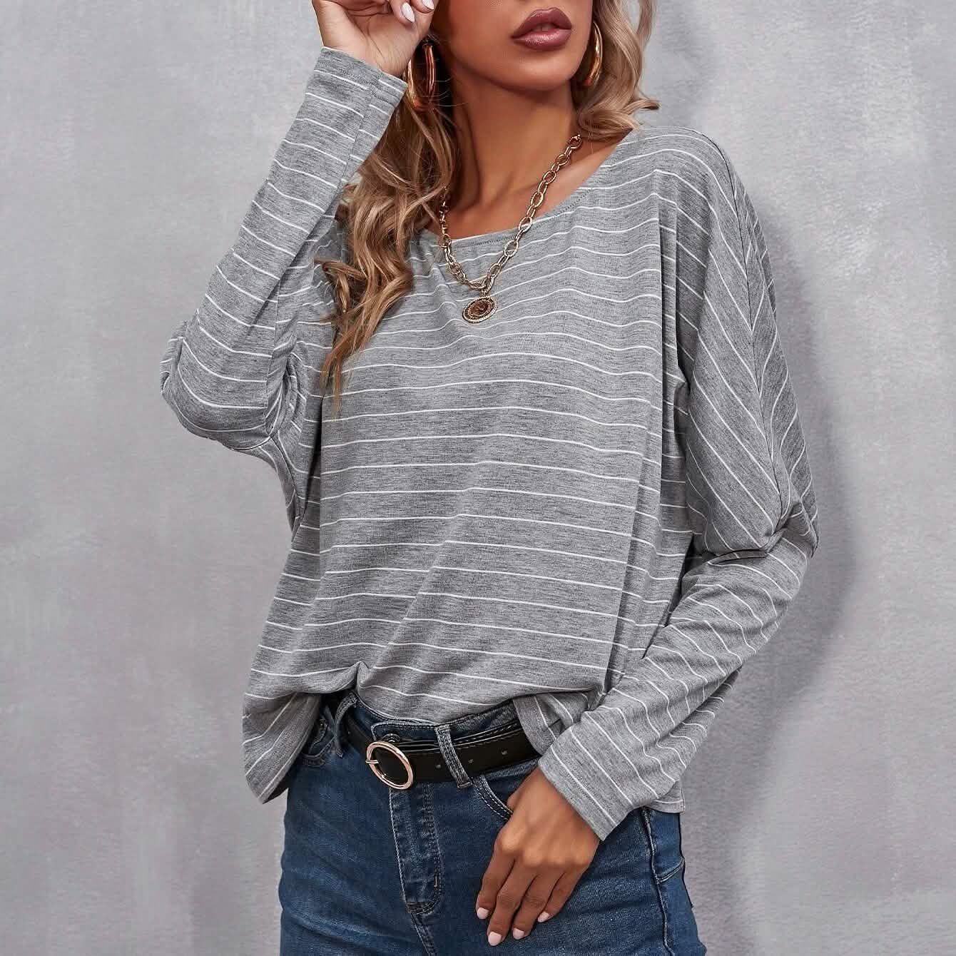 Oversized T-Shirt mit Streifen