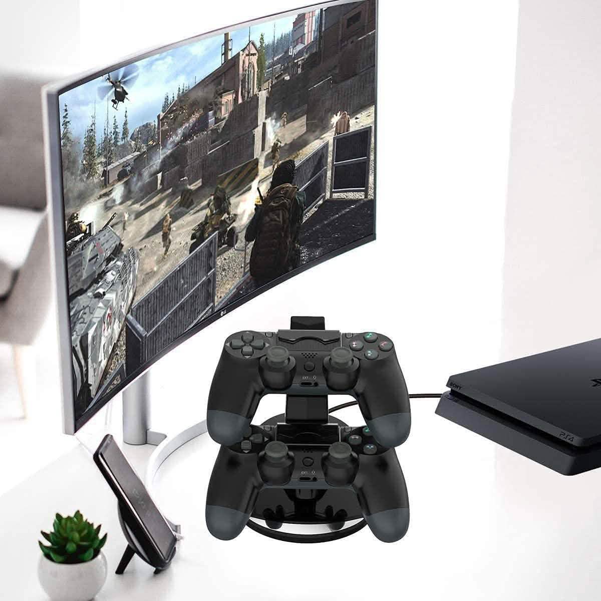 Duale USB-Schnellladestation mit LED-Anzeige für Sony PS4 Controller