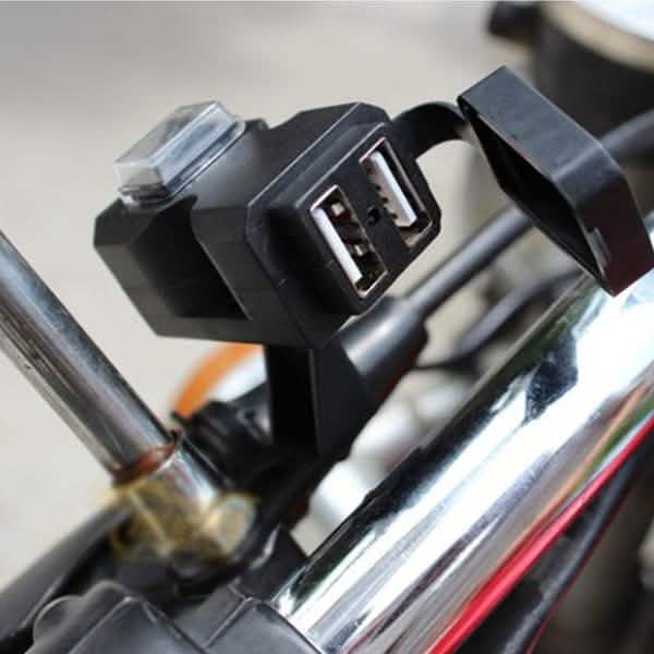 Dual-USB-Anschluss 9-24V Wasserdichtes Motorrad/Motorroller Lenker-Ladegerät/Adapter