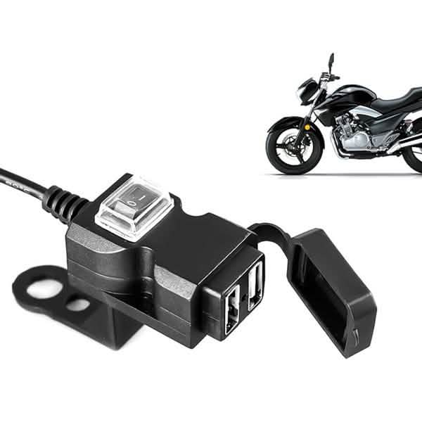 Dual-USB-Anschluss 9-24V Wasserdichtes Motorrad/Motorroller Lenker-Ladegerät/Adapter