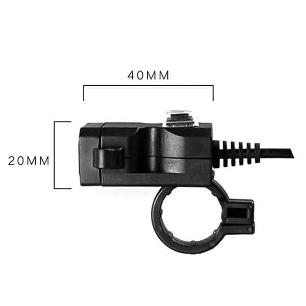 Dual-USB-Anschluss 9-24V Wasserdichtes Motorrad/Motorroller Lenker-Ladegerät/Adapter