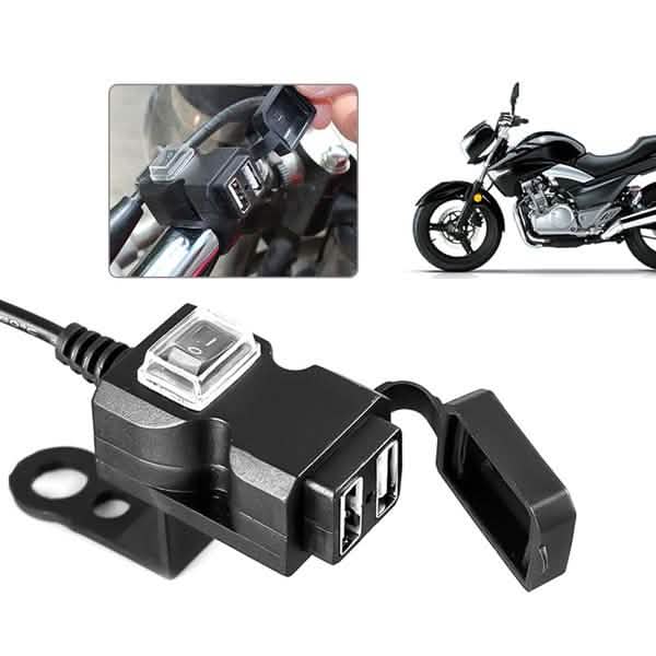 Dual-USB-Anschluss 9-24V Wasserdichtes Motorrad/Motorroller Lenker-Ladegerät/Adapter