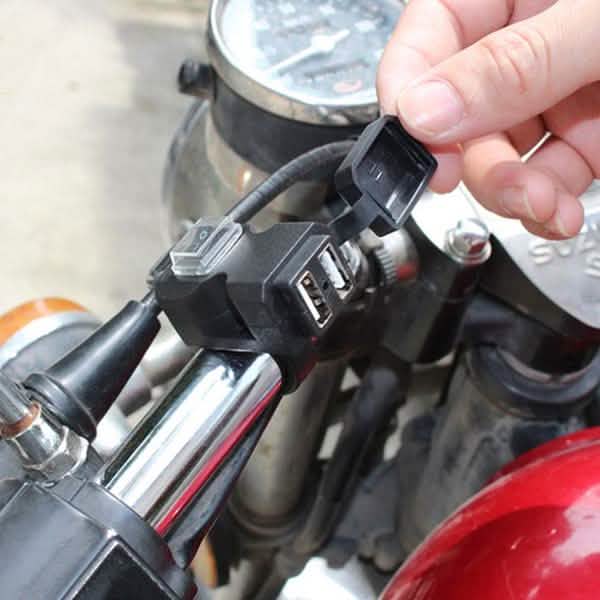 Dual-USB-Anschluss 9-24V Wasserdichtes Motorrad/Motorroller Lenker-Ladegerät/Adapter