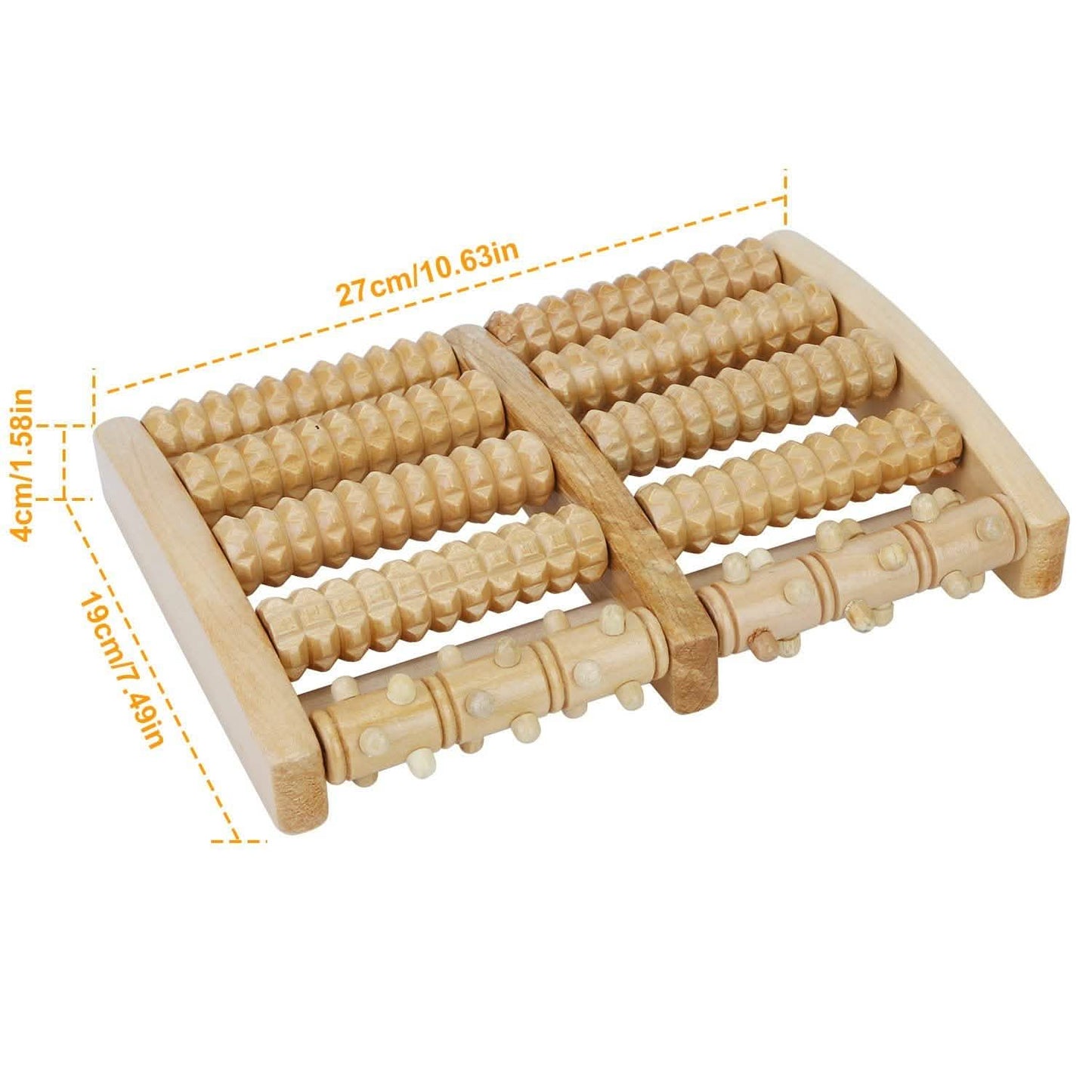 Doppel-Holz-Fußmassagerolle zur Druckpunktmassage