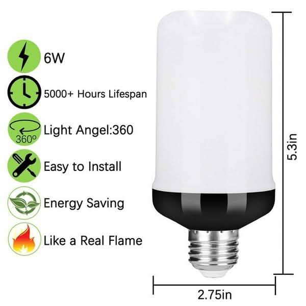 E27 LED Flammeneffekt-Glühbirne