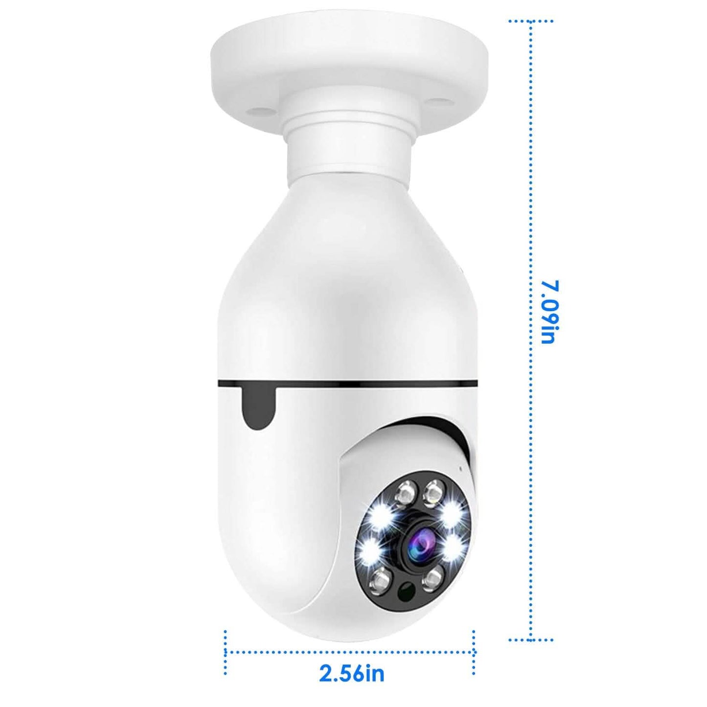 E27 WLAN-Glühbirnenkamera 1080P FHD WLAN IP Schwenk-Neige-Sicherheitsüberwachungskamera