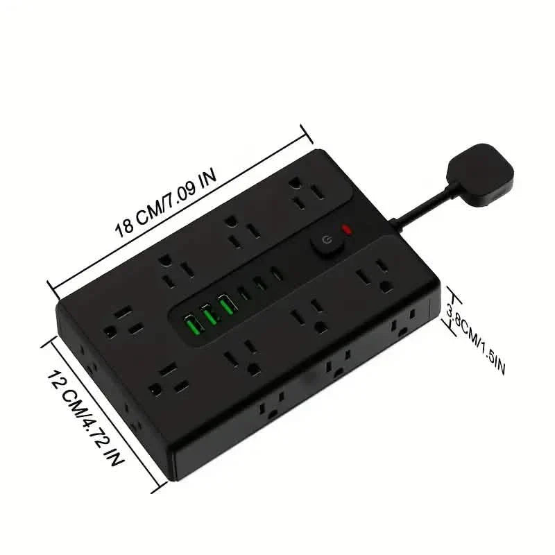 22-in-1 Mehrfachsteckdose – 16 Steckdosen, 3 USB-A & 3 USB-C