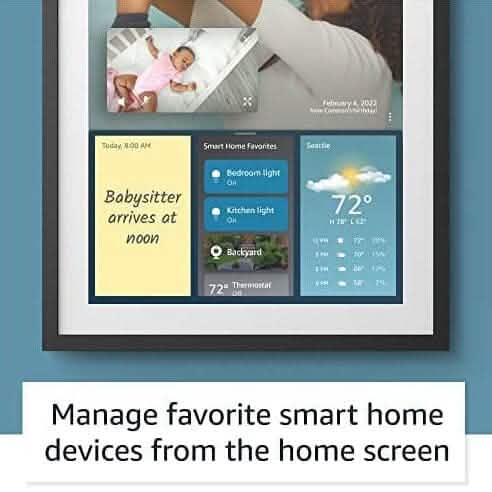 Echo Show 15 Full HD 15,6 Zoll Smart Display mit Alexa, Fire TV und Fernbedienung (Generalüberholt)