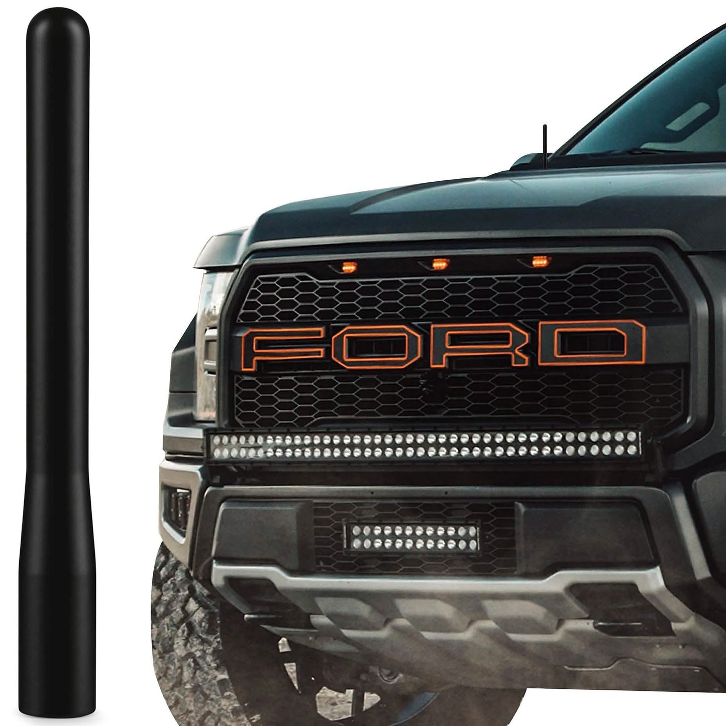 EcoAuto Antenne passend für Ford F150 F250 F350 Super Duty, Bronco, Raptor & Dodge RAM Truck kurze Antenne