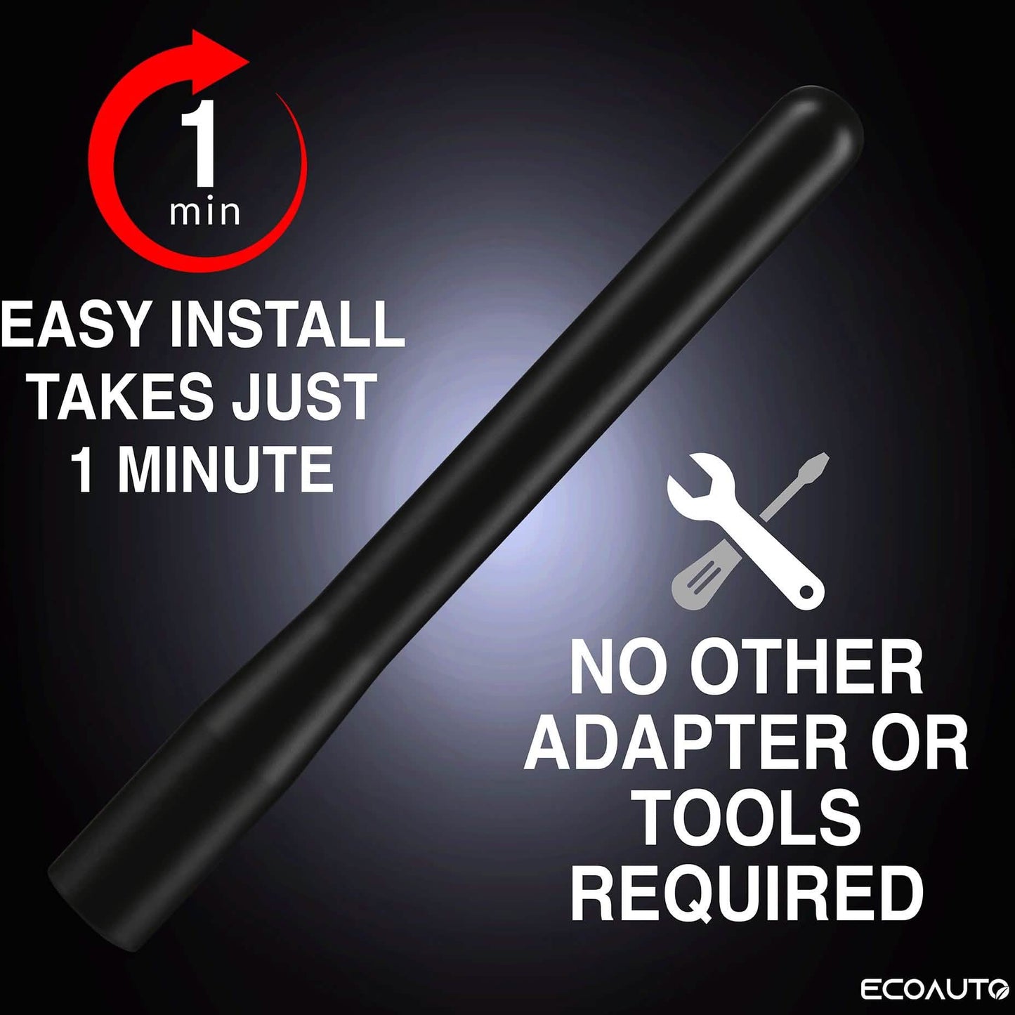EcoAuto Antenne passend für Ford F150 F250 F350 Super Duty, Bronco, Raptor & Dodge RAM Truck kurze Antenne